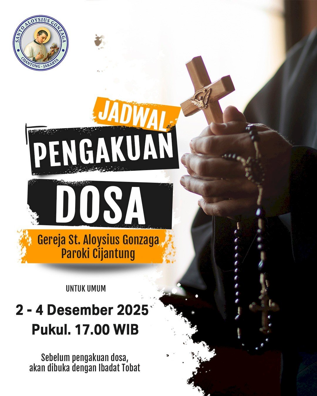 Jadwal Pengakuan Dosa Pribadi